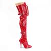 Pleaser - SEDUCE3028 Overknee Laarzen - Paaldans schoenen - Rood Product image